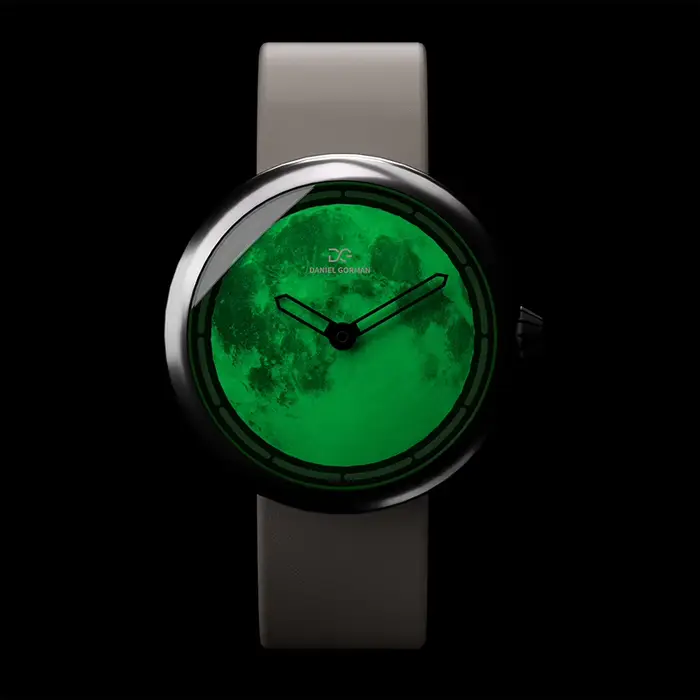 Montre Mars Dial en acier inoxydable avec bracelet en cuir pour homme et femme pour toutes occasions et cadeaux unisexe