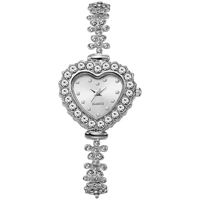 Montre à quartz à cadran en forme de cœur pour femme, mode exquise pour femme, sans boîte