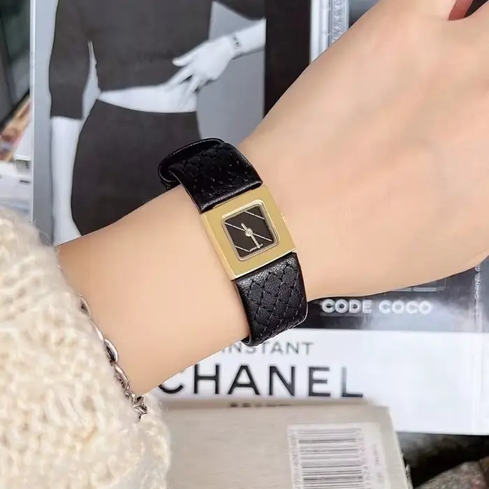 Bracelet carré rétro pour femmes, en or noir, horloge à Quartz étanche, un cadeau pour les proches