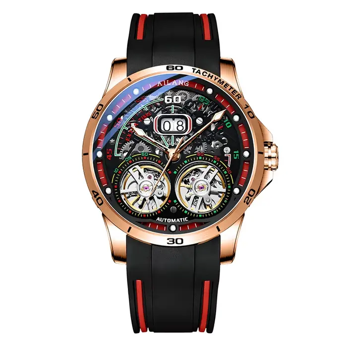 Montre mécanique automatique double tourbillon super cool 2026