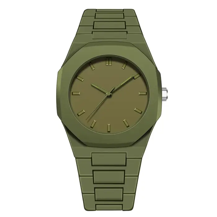 Montre à quartz étanche pour homme avec granulés en plastique