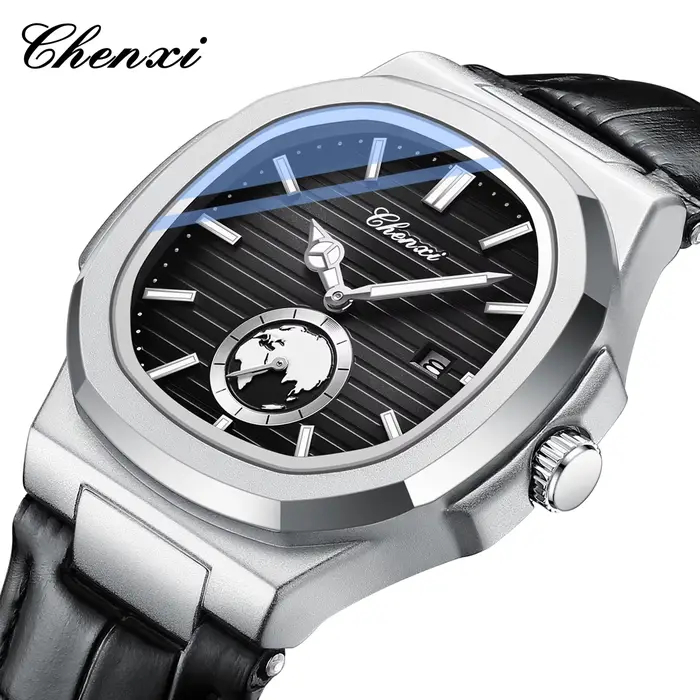 Montre à Quartz pour Homme avec Bandes en Cuir