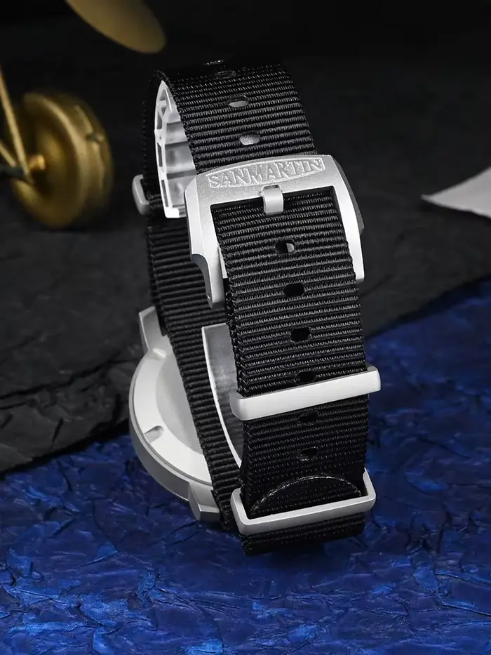 San Martin-Montre-Bracelet Mécanique Rétro pour Homme