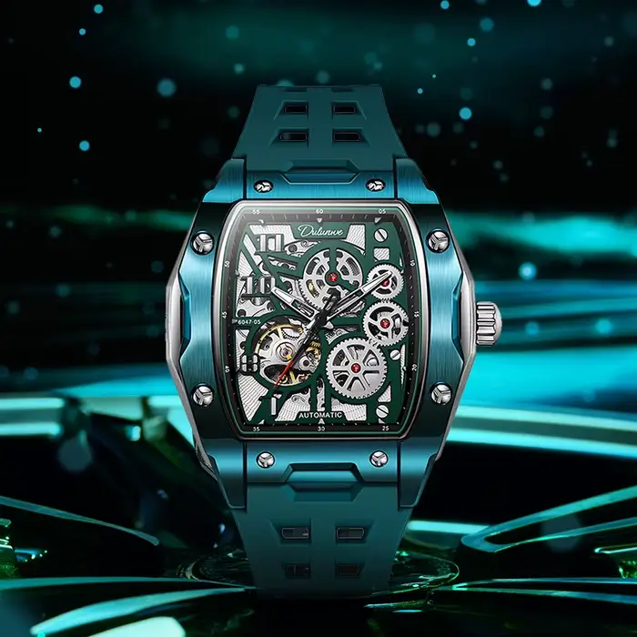 DULUNWE nouvelles montres pour hommes mode squelette mécanique