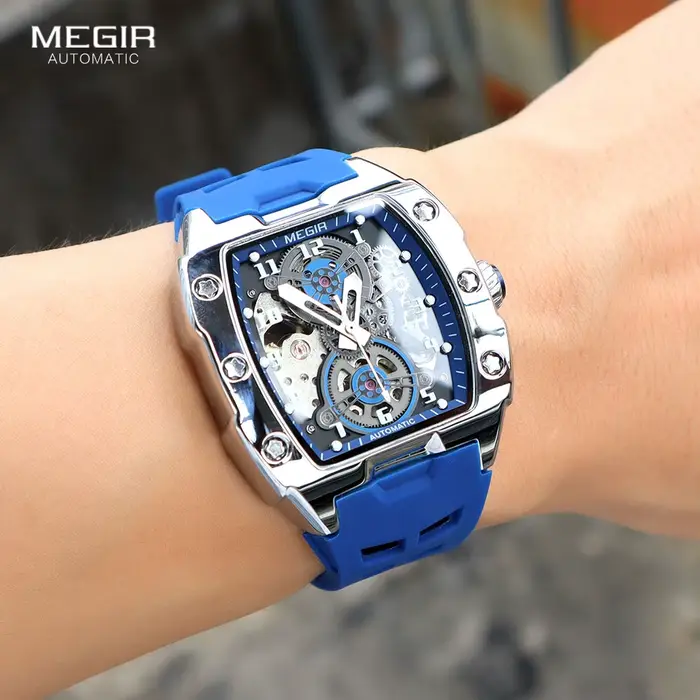 Montre Mécanique Bleue pour Homme