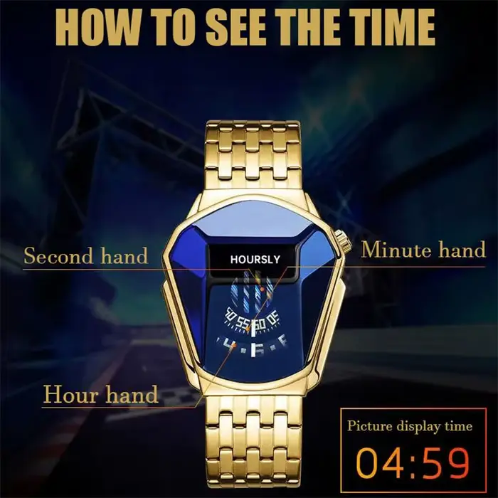Montre-bracelet en or pour hommes
