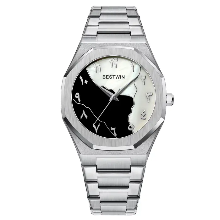 Reloj hombre BESTWIN cadran créatif montres montre pour hommes coque en or visage affaires