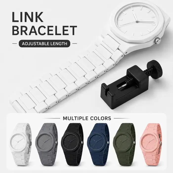 Ensemble de montres minimalistes à bracelet maillon avec ajusteur de montre gratuit