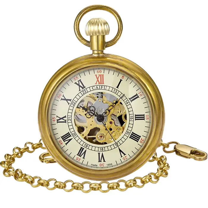 Montre de poche mécanique sans capuchon pour homme
