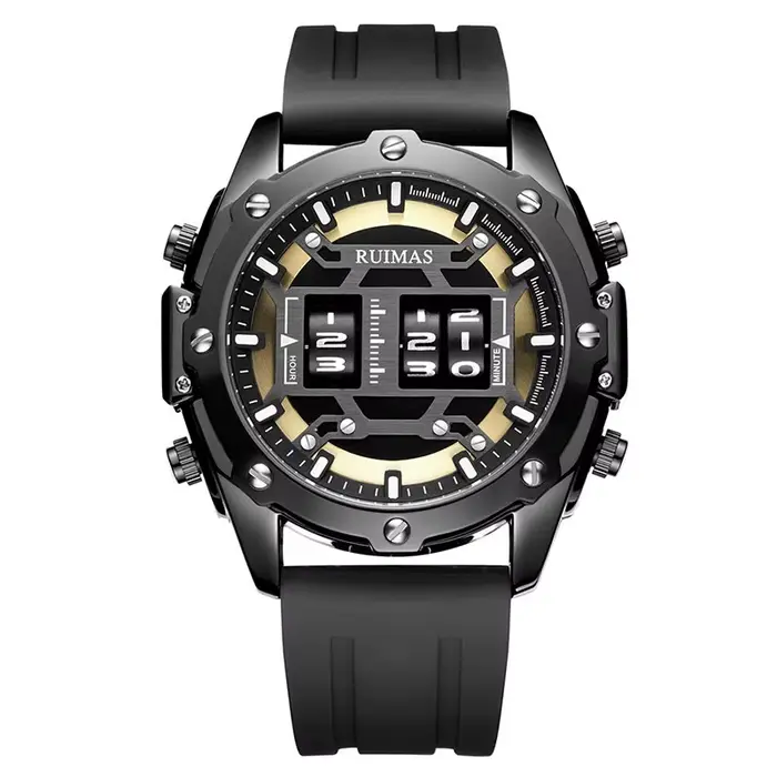 MEGIR & RUIMAS-Montres de sport militaires pour hommes, montre à quartz à roulettes, montre-bracelet
