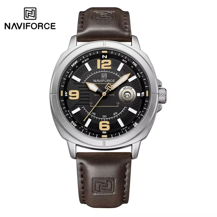 NAVIFORCE marque hommes montre à Quartz de haute qualité bracelet en polyuréthane calendrier mâle mo