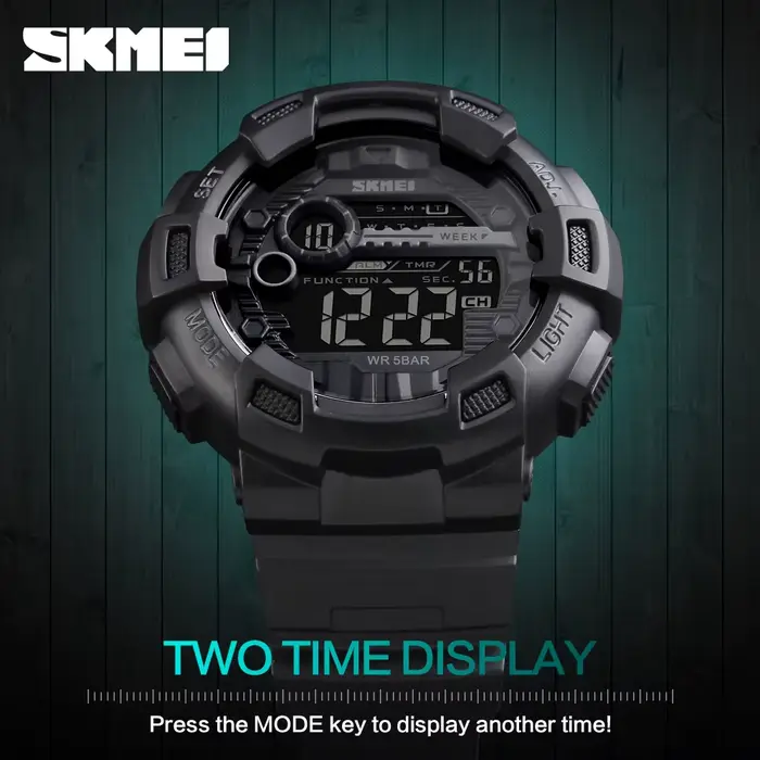 Montre de sport numérique étanche pour homme