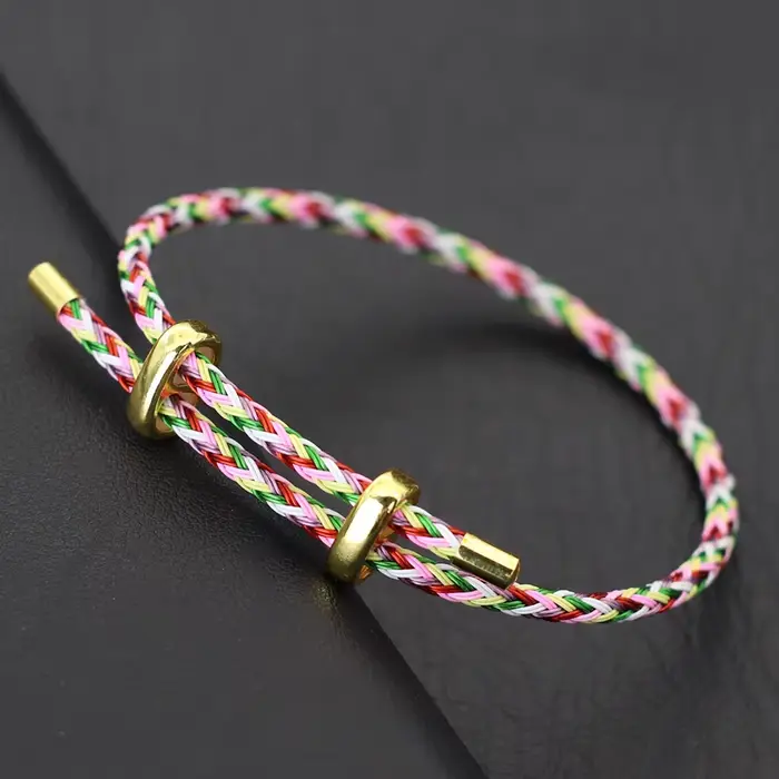 Bracelet à breloques en fil d'acier inoxydable Simple et réglable