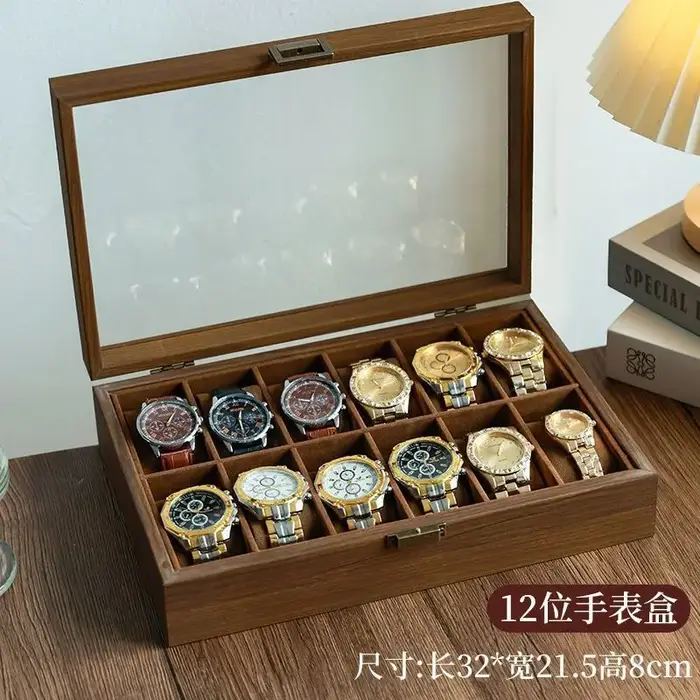 Nouvelle boîte de rangement de luxe haut de gamme en bois pour montres
