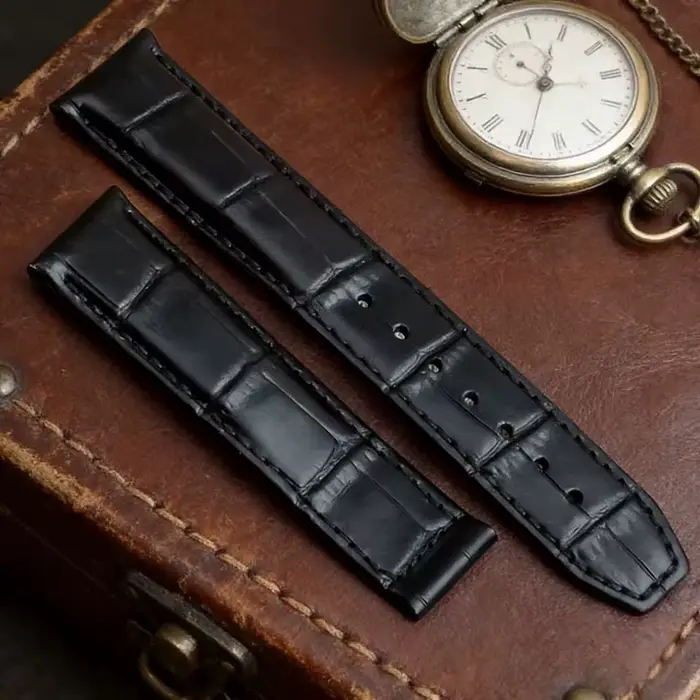 Bracelet de montre Maurice Lacroix, en cuir véritable, boucle pliante, bracelet en cuir de vache, 20