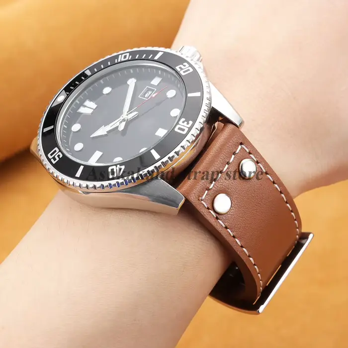 Bracelets de montre en cuir haute qualité 20mm 22mm pour montres unisexes style élégant confortable belles couleurs diverses occasions spéciales