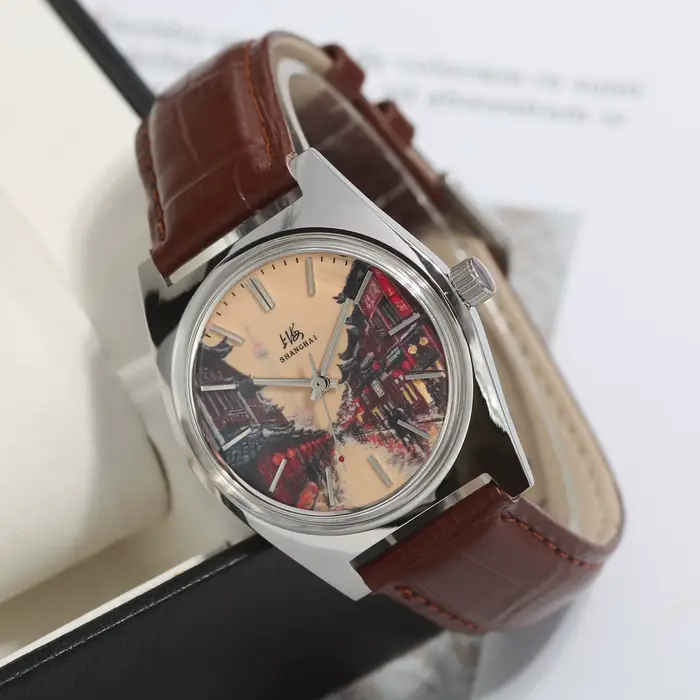 Montre mécanique à remontage manuel HEIMDALLR 36mm pour hommes style rétro classique cadeau occasionnels spéciales