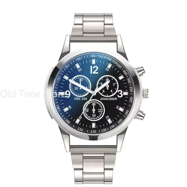 Montre à quartz décontractée de luxe pour hommes, montres-bracelets à cadran en acier inoxydable, mo