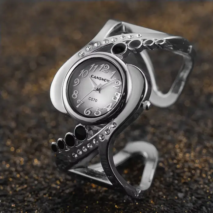 Montre-bracelet de luxe en cristal pour femmes, à Quartz, strass, à la mode