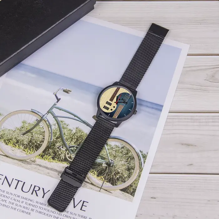 JEBass-Montre-bracelet à quartz pour hommes