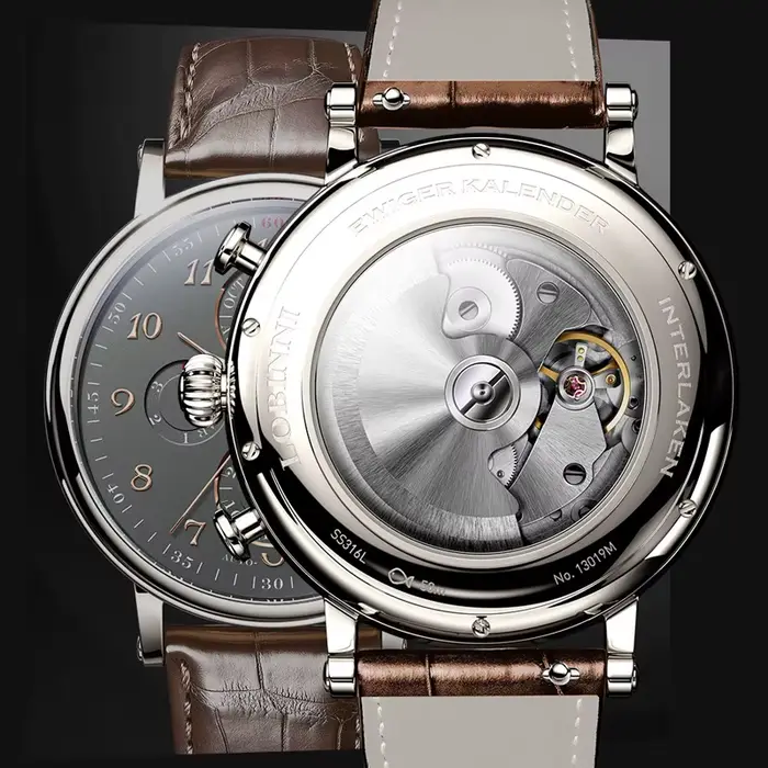 Montres pour hommes suisse LOBINNI marque de luxe calendrier perpétuel multi-fonction mouette automatique mécanique saphir L13019-6