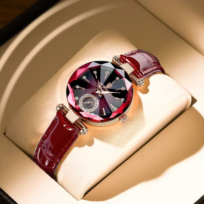 POEDAGAR femmes montres mode diamant cadran en cuir montre à Quartz haut de gamme de luxe étanche dames montre-bracelet petite amie cadeau