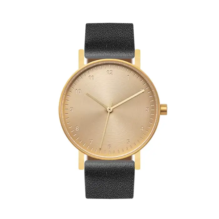 Montre à quartz avec mouvement à quartz suisse Ronda série ultra fine avec bracelet en cuir 36 mm et