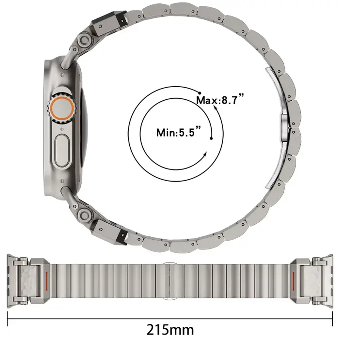 Bracelet en titane pour Apple Watch Ultra 3 49mm 44mm 45mm 46mm