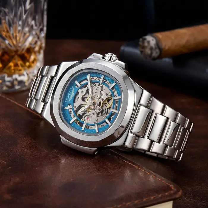 Montre mécanique automatique LONGLUX pour homme