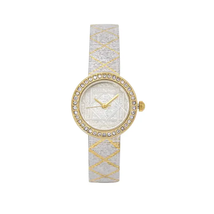 Montre-bracelet à quartz pour femmes et jeunes filles, en acier inoxydable doré et argenté, design s