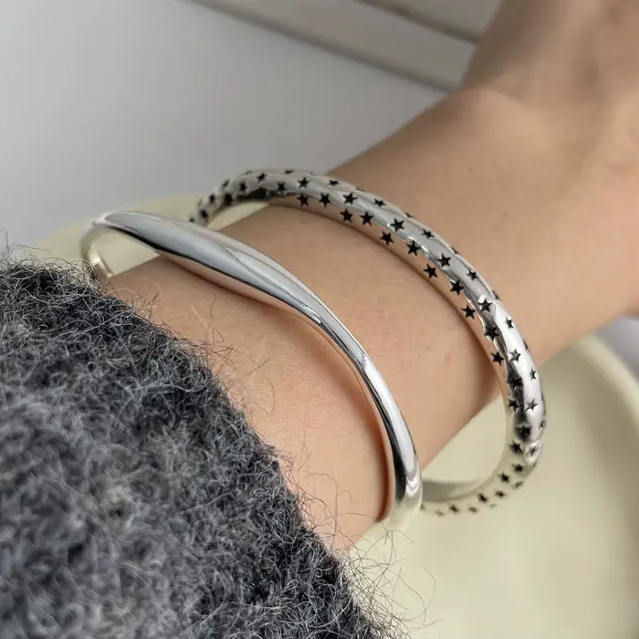 Bracelet rétro en argent Sterling 925 fait à la main pour femmes et hommes occasions spéciales cadeau anniversaire fiançailles mariage