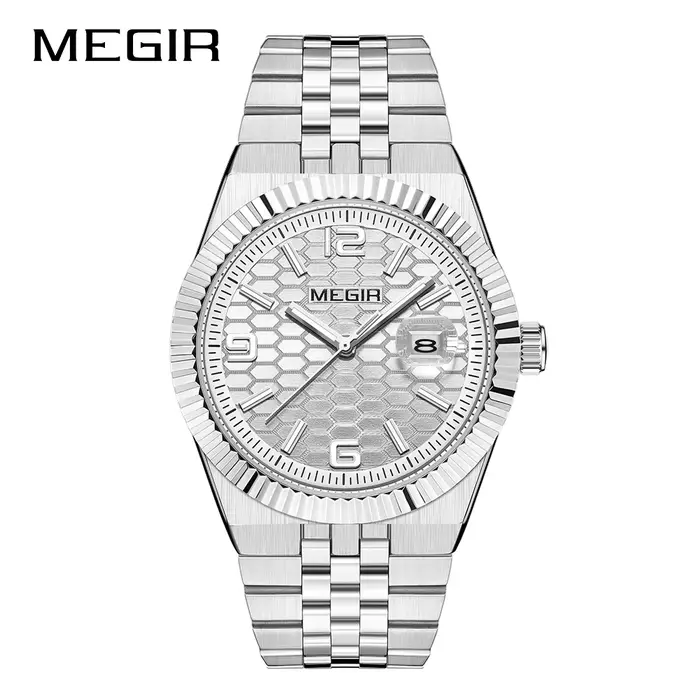 Montre pour homme MEGIR, design minimaliste, échelle romaine, montre de marque pour homme, luminesce