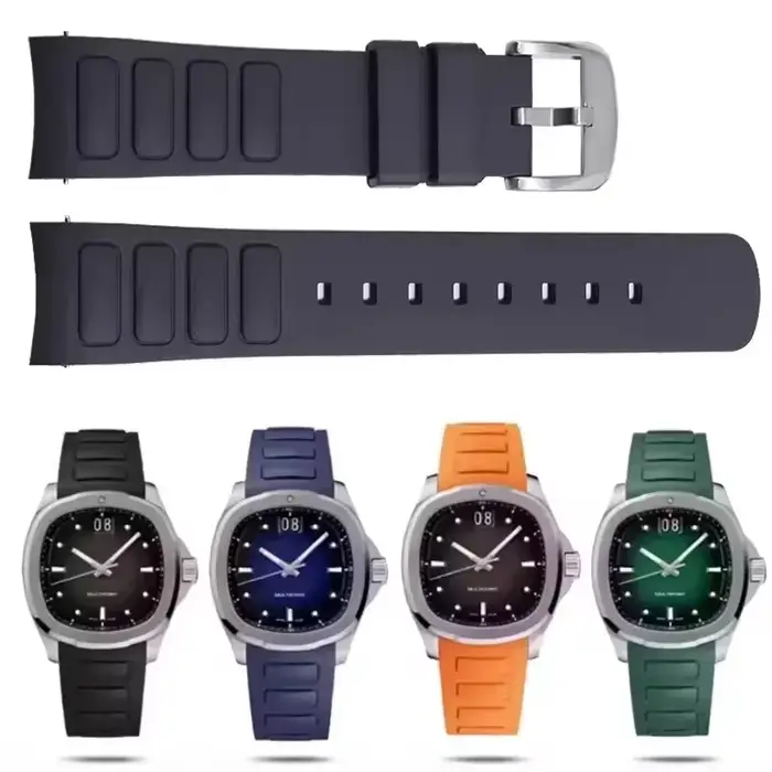 Bracelet de montre incurvé Original en caoutchouc pour hommes, pour Mido New Multifort TV M049.526, 