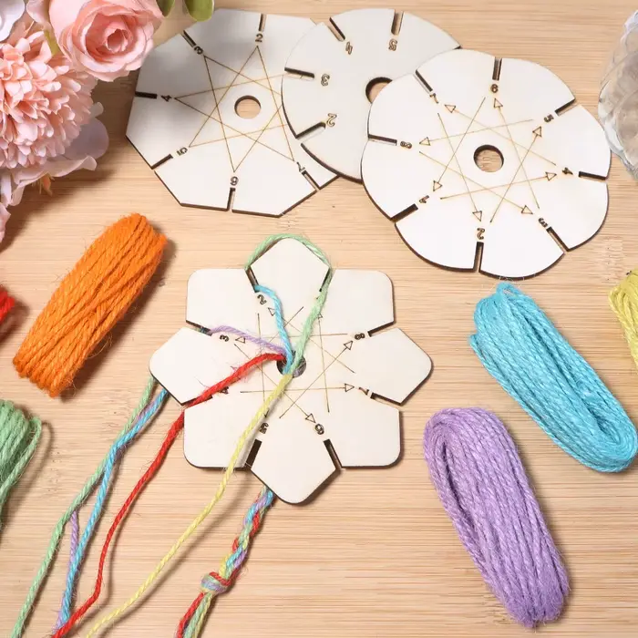Disques en bois pour tressage de bracelets et fabrication de bijoux DIY pour artisans et débutants occasions spéciales