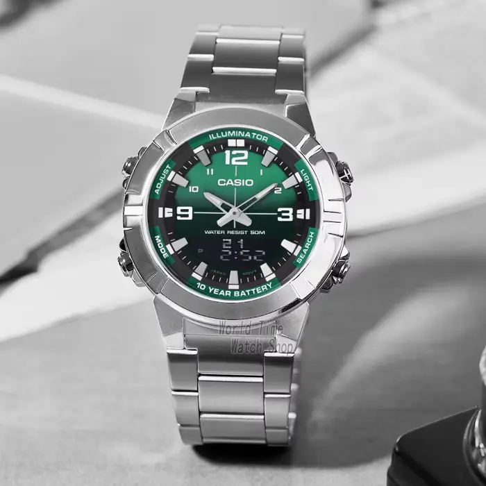 MOL montre pour homme top luxe ensemble quartz 50m étanche militaire double affichage