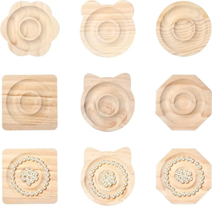 Planche de perles en bois pour bricolage
