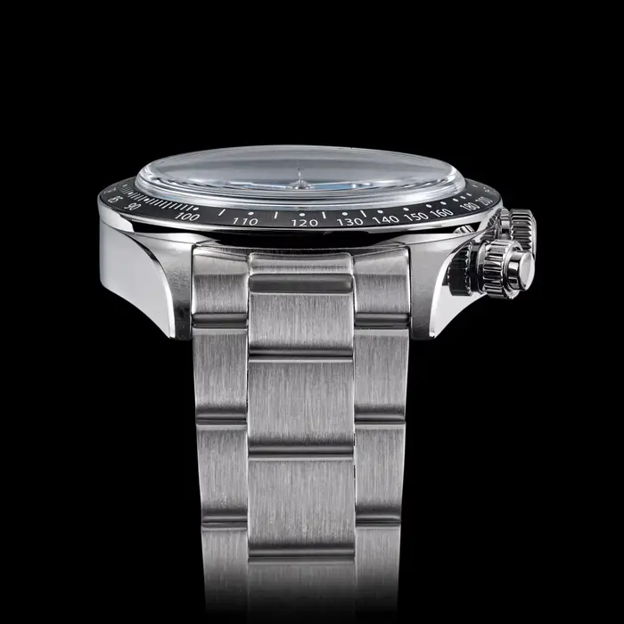 Montre chronographe Sugess ST1907 Acier Inoxydable Boîtier Rond Avec Verre Saphir Pour Hommes Occasions Spéciales
