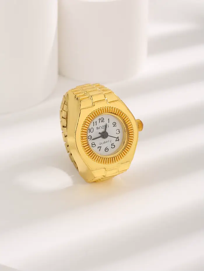 Mini montre Vintage avec bague ronde et créative