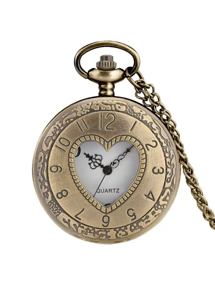 Montre de poche rétro personnalisée à cadran ajouré
