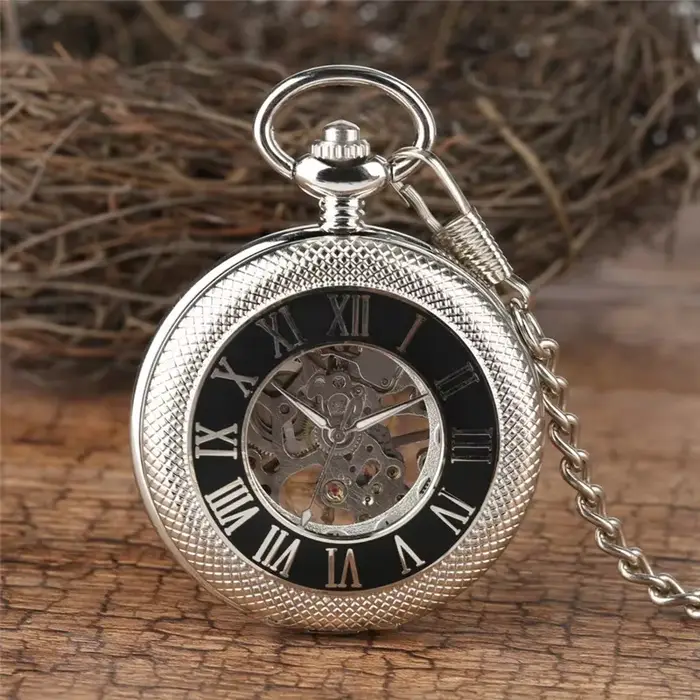 Montre de poche en argent pour hommes