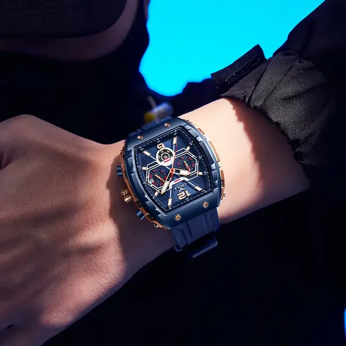 ONOLA luxe hommes montre à Quartz mode Silicone lumineux étanche