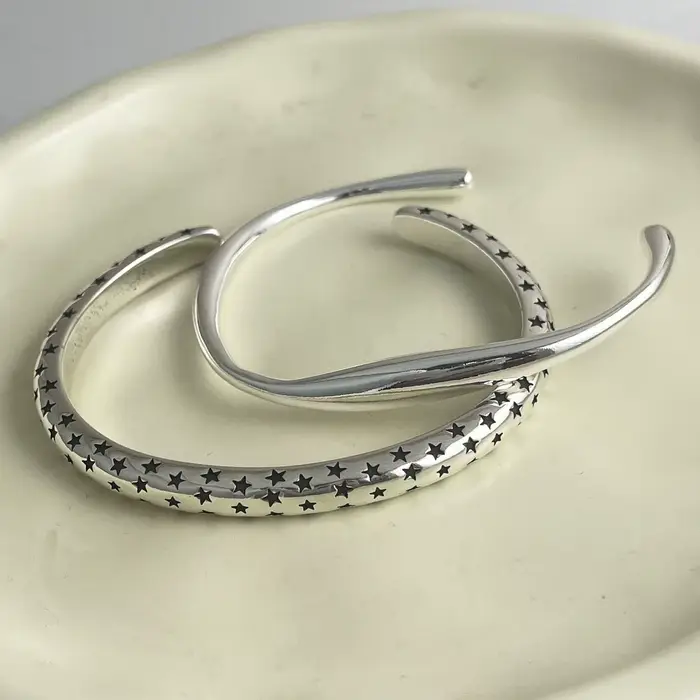 Bracelet rétro en argent Sterling 925 fait à la main pour femmes et hommes occasions spéciales cadeau anniversaire fiançailles mariage