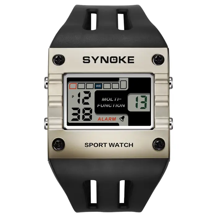 SYNOKE Montre de sport numérique pour homme, gros chiffres, grand cadran à grands chiffres, facile à