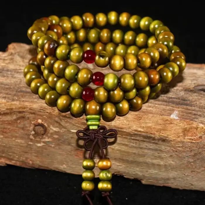 Bracelet en bois de santal naturel pour hommes et femmes