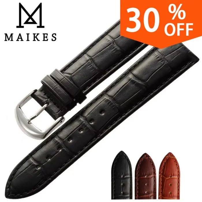 MAIKES Nouvelle montre bracelet ceinture noir bracelets