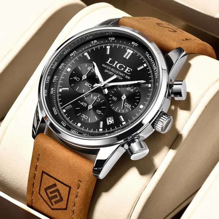Montre-bracelet chronographe Shoous étanche pour homme