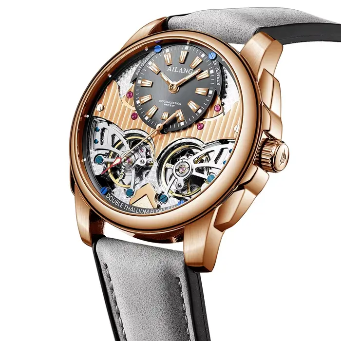 AILANG automatique mécanique étanche Sport militaire hommes montre de luxe Double Tourbillon homme m