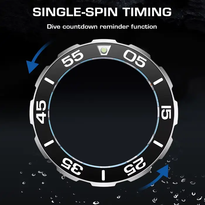 Montre homme FeelNever avec mouvement automatique, résistance à l'eau 1000m, calendrier complet et design robuste acier inoxydable pour toutes les occasions