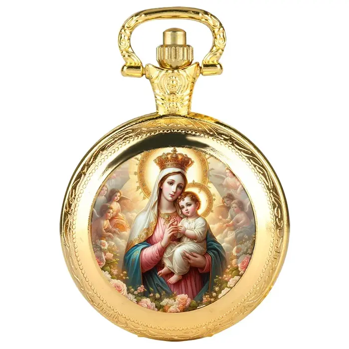 Montre de poche vintage antique avec chaîne et marqueurs de chiffres arabes pour homme et femme occasions spéciales