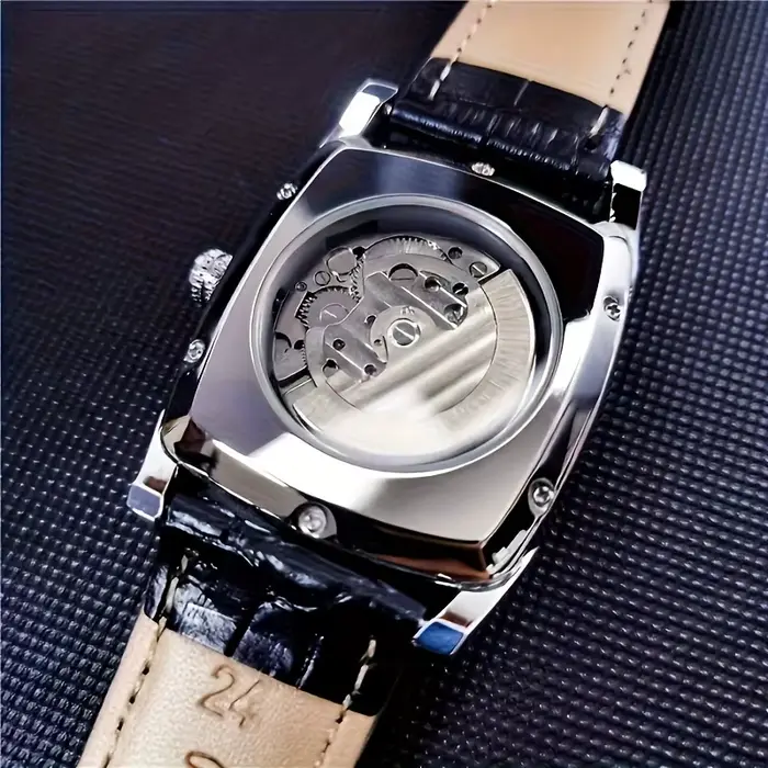 Montre mécanique tourbillon de luxe légère pour homme - Montre-bracelet squelette entièrement automatique haut de gamme